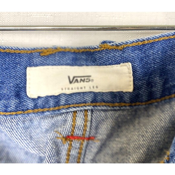 VANS Jeans Womens 3/26 Blue Denim Mid Rise Straight Leg Slim Fit Trendy Casual - Picture 5 of 9